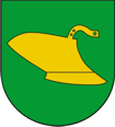 Obowiązująca wersja herbu zatwierdzona uchwałą rady gminy w dniu 30 czerwca 2009 r.